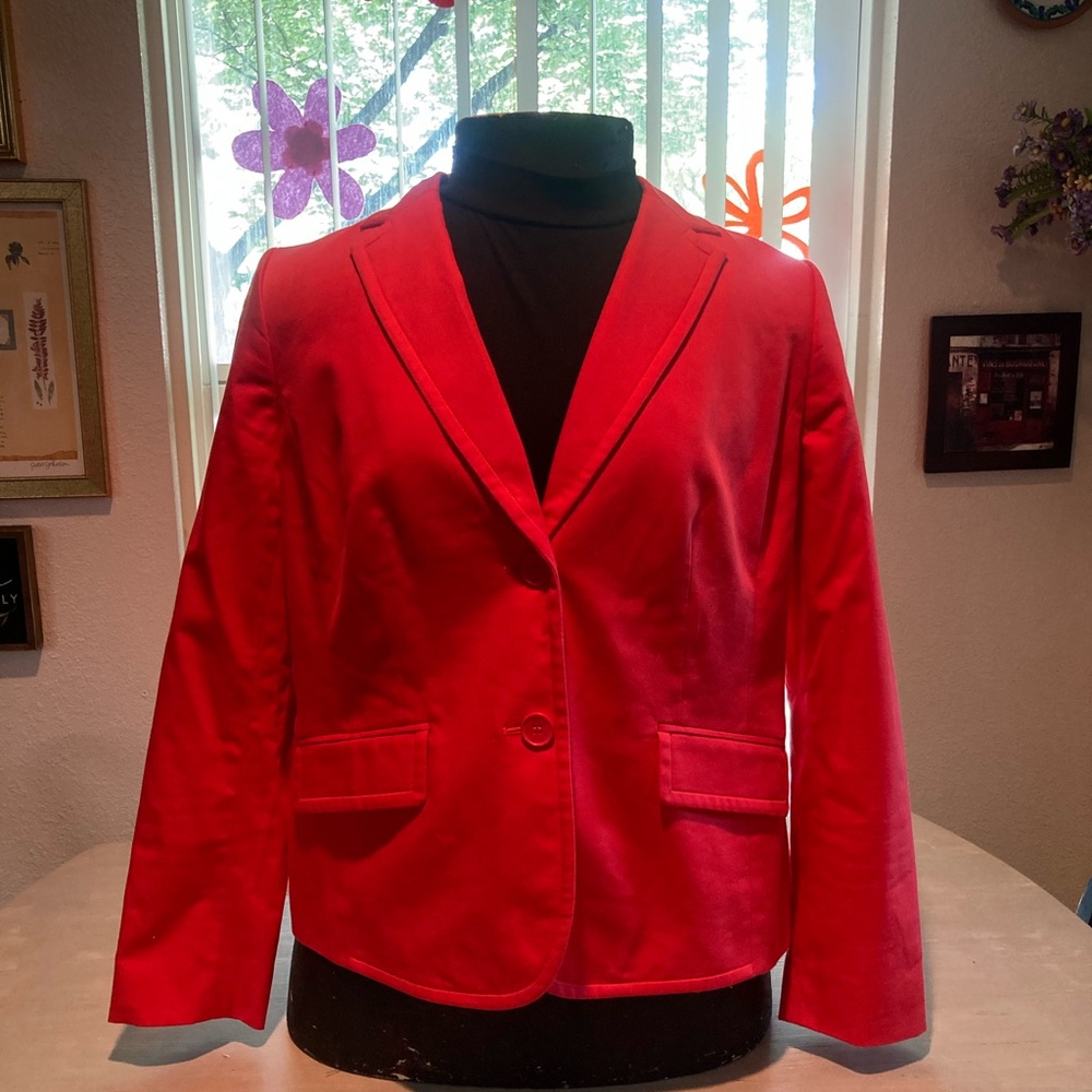 Talbots Red Blazer Classic Tailored Cut